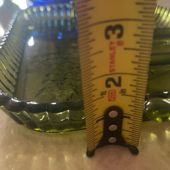 Vintage 1970s Green Indiana Glass Serving Tray - Picture 8 of 8